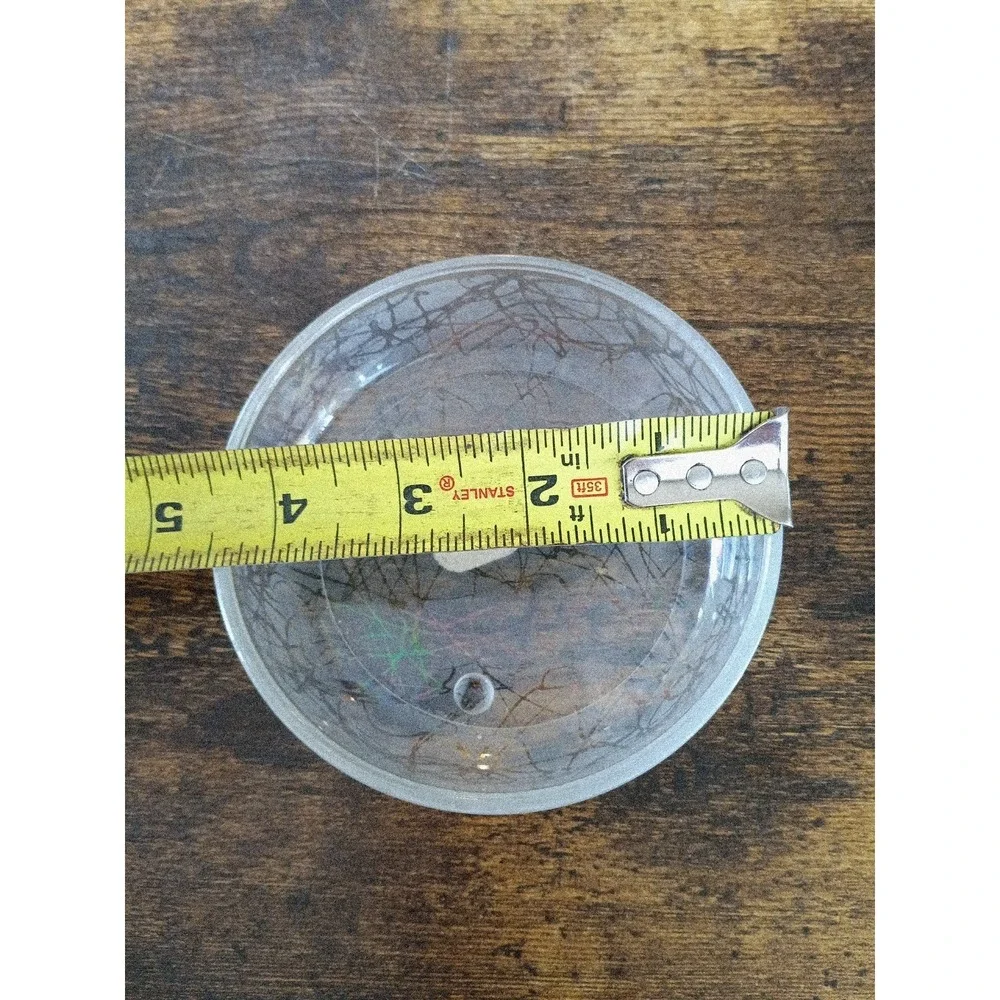Vintage DeVilbiss Art Deco Glass Bowl Gold Vein Overlay Trinket Tray 20s/30s